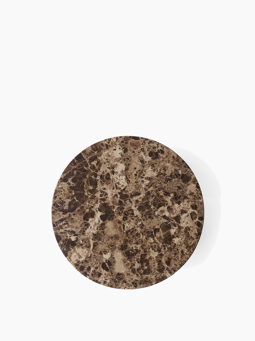 Androgyne Side Table, Table Top Ø42 - Emperador Marble