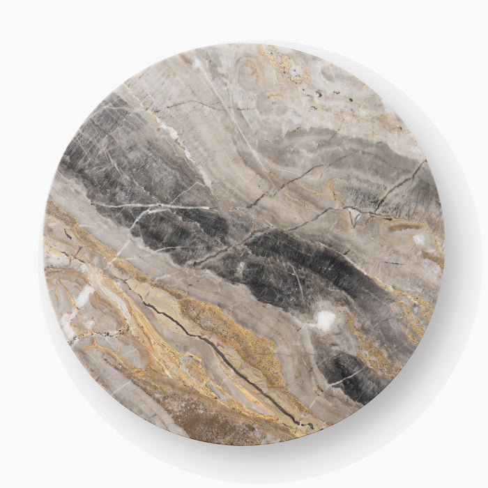 Androgyne Side Table, Table Top Ø42 - Grey Galaxy Marble