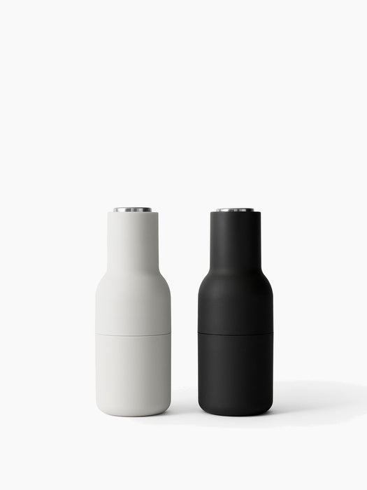 Bottle Grinder, 2 pcs. - Carbon - Ash - Steel Lid
