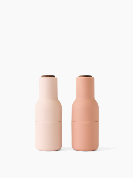 Bottle Grinder, 2 pcs. - Nudes - Walnut Lid