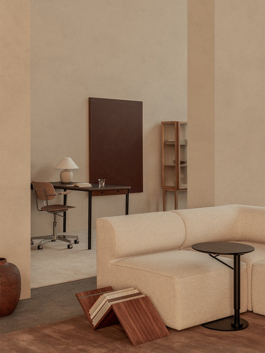 Black Branch Side Table beside an Eave Modular Sofa. The background shows a Co Table, Co Task Chair, and Torso Table Lamp.