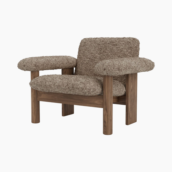 Brasilia Lounge Chair, Low Back, Sheepskin - Sheepskin Sahara