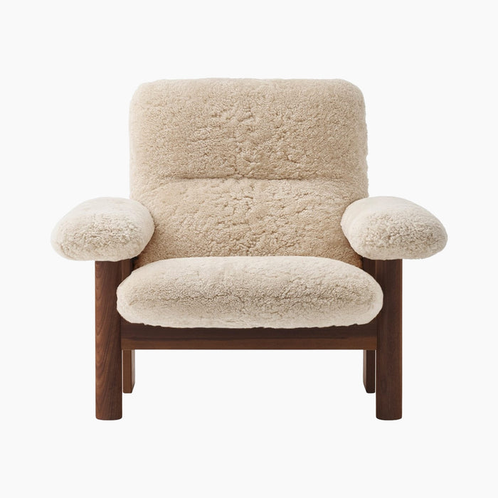 Brasilia Lounge Chair, High Back, Sheepskin - Sheepskin Nature