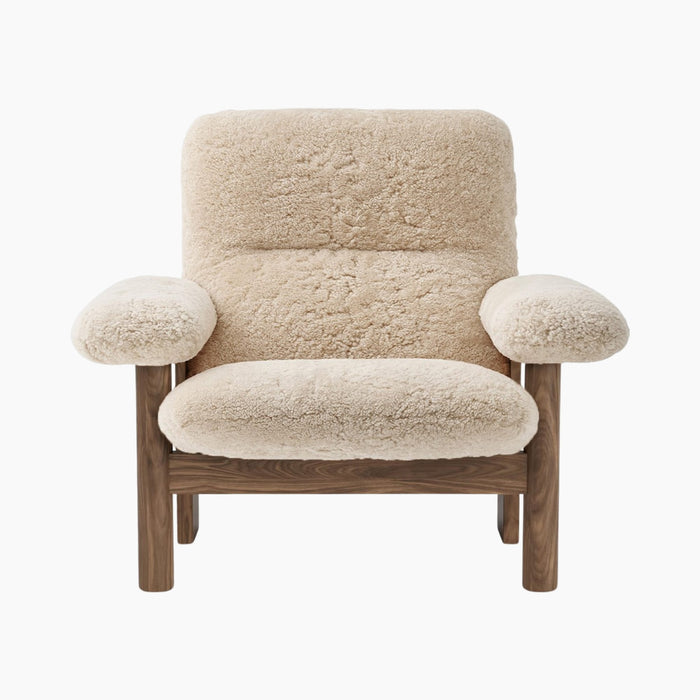 Brasilia Lounge Chair, High Back, Sheepskin - Sheepskin Nature
