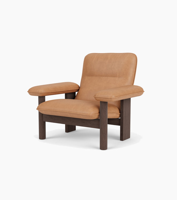 Brasilia Lounge Chair, High Back, Textile - Dunes Camel 21004