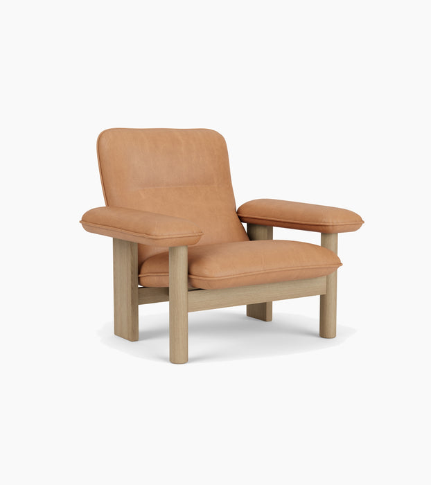 Brasilia Lounge Chair, High Back, Textile - Dunes Camel 21004