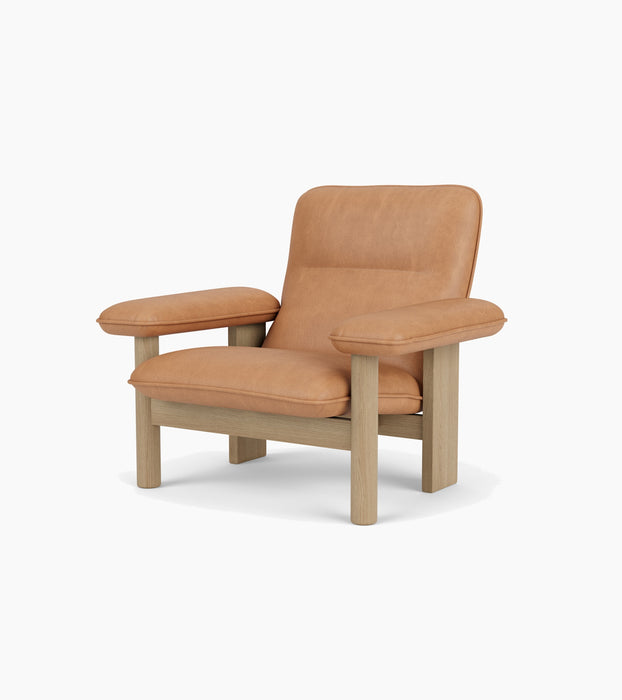 Brasilia Lounge Chair, High Back, Textile - Dunes Camel 21004