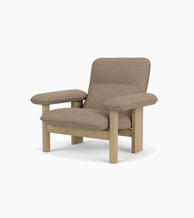Brasilia Lounge Chair, High Back, Textile - Logan Flint