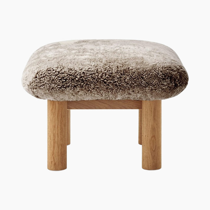 Brasilia Ottoman, Sheepskin - Sheepskin Root