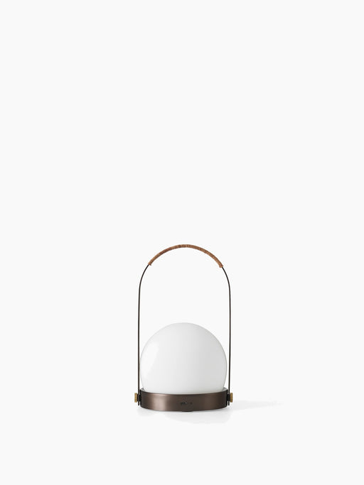 Carrie Table Lamp, Portable, Brass - Bronzed Brass | Leather