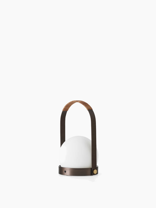 Carrie Table Lamp, Portable, Brass - Bronzed Brass | Leather