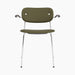 Co Dining Chair, fully upholstered with armrest, Chrome - Dark Stained Oak | Sierra 0441