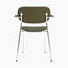 Co Dining Chair, fully upholstered with armrest, Chrome - Dark Stained Oak | Sierra 0441