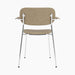 Co Dining Chair, fully upholstered with armrest, Chrome - Natural Oak | Audo Bouclé 02
