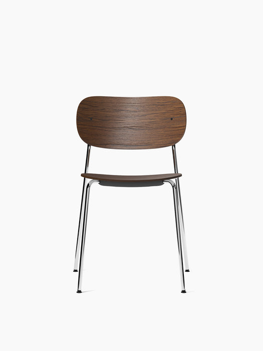 Co Dining Chair, Chrome base, Veneer - Dark Stained Oak