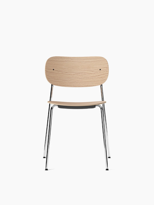 Co Dining Chair, Chrome base, Veneer - Natural Oak