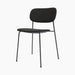 Co Dining Chair, fully upholstered, Black - Re-wool 0198