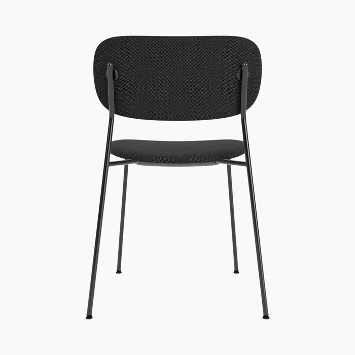 Co Dining Chair, fully upholstered, Black - Re-wool 0198