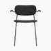 Co Dining Chair, fully upholstered with armrest, Black - Black Oak | Re-wool 0198