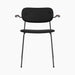 Co Dining Chair, fully upholstered with armrest, Black - Dark Stained Oak | Sierra 1001