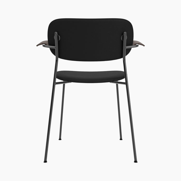 Co Dining Chair, fully upholstered with armrest, Black - Dark Stained Oak | Sierra 1001