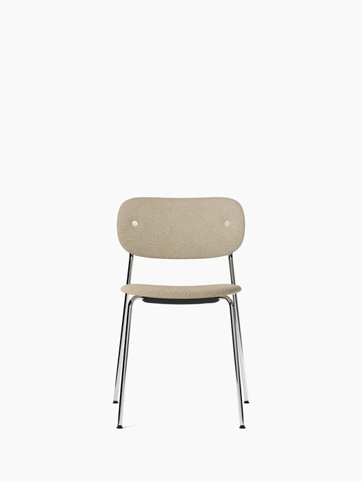 Co Dining Chair, fully upholstered, Chrome - Audo Bouclé 02