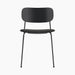 Co Dining Chair, upholstered seat, Black Frame - Re-wool 0198