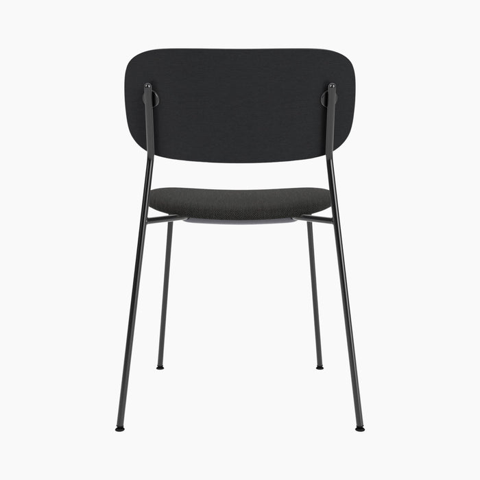 Co Dining Chair, upholstered seat, Black Frame - Re-wool 0198