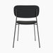 Co Dining Chair, upholstered seat, Black Frame - Re-wool 0198