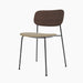 Co Dining Chair, upholstered seat, Black Frame - Audo Bouclé 02
