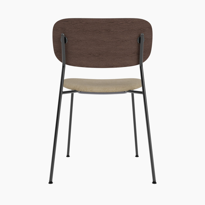 Co Dining Chair, upholstered seat, Black Frame - Audo Bouclé 02