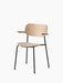 Co Dining Chair, with armrest, Black, Veneer - Natural Oak