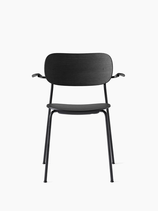 Co Dining Chair, with armrest, Black, Veneer - Black Oak