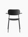 Co Dining Chair, with armrest, Black, Veneer - Black Oak