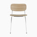 Co Dining Chair, upholstered seat, Chrome - Audo Bouclé 02