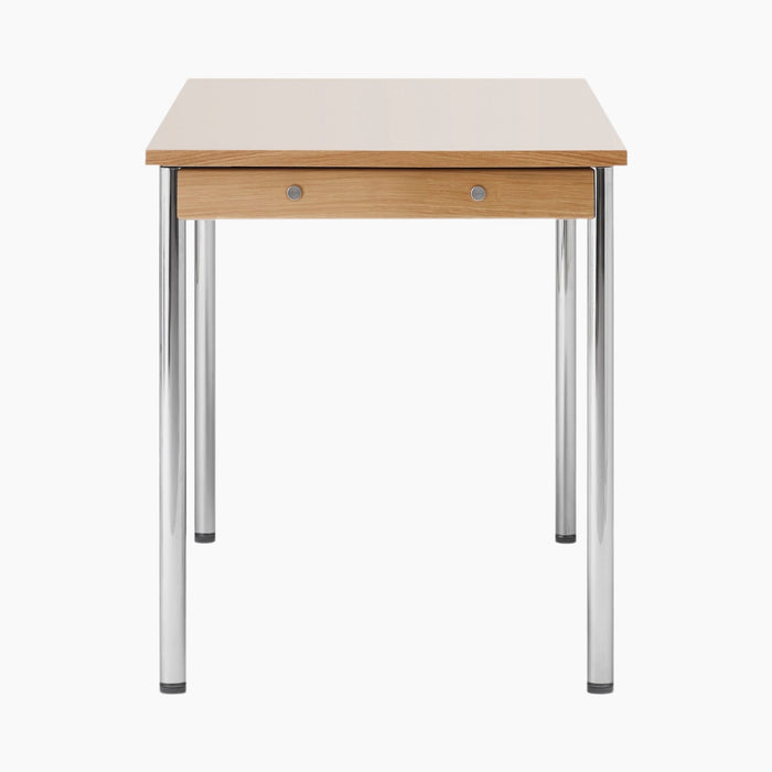 Co Table - Chrome | Creme Laminate