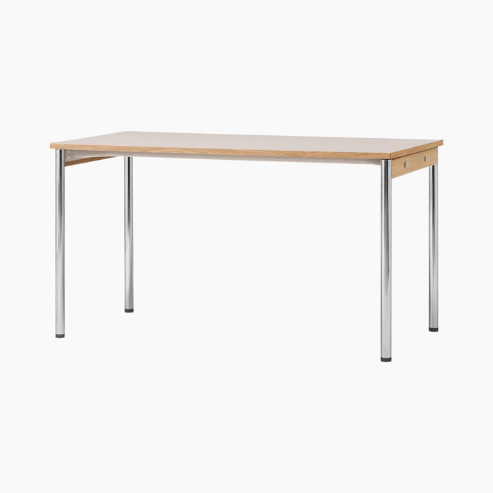 Co Table - Chrome | Creme Laminate