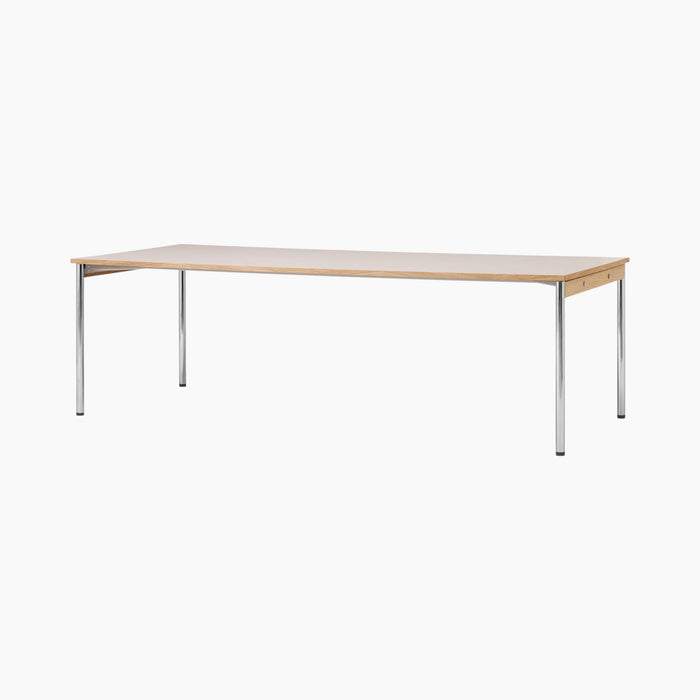 Co Table - Chrome | Creme Laminate