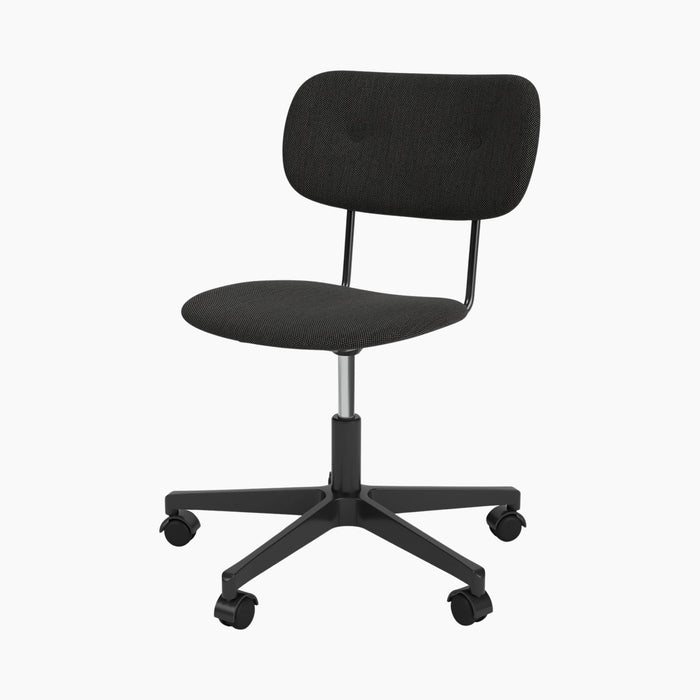 Co Task Chair, Fully Upholstered, Black base - Re-wool 0198