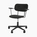 Co Task Chair, Fully Upholstered, w/armrest, Black base - Re-wool 0198