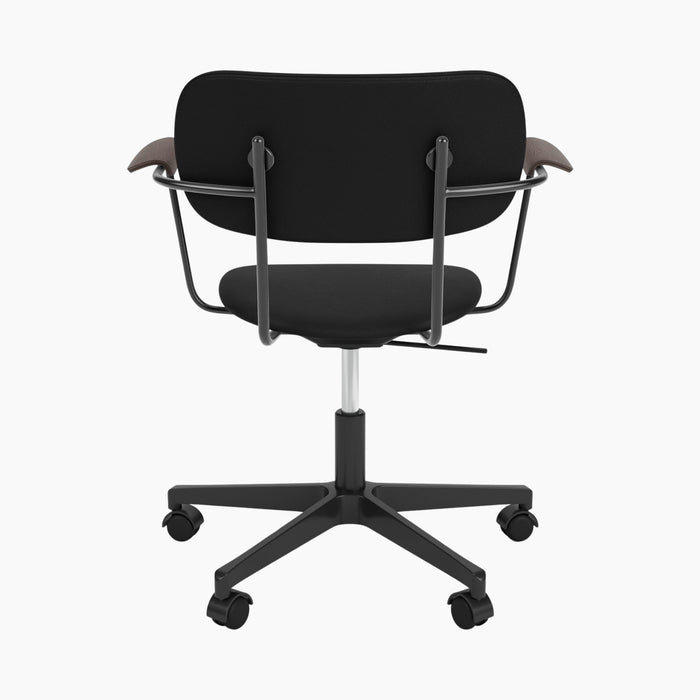 Co Task Chair, Fully Upholstered, w/armrest, Black base - Sierra 1001