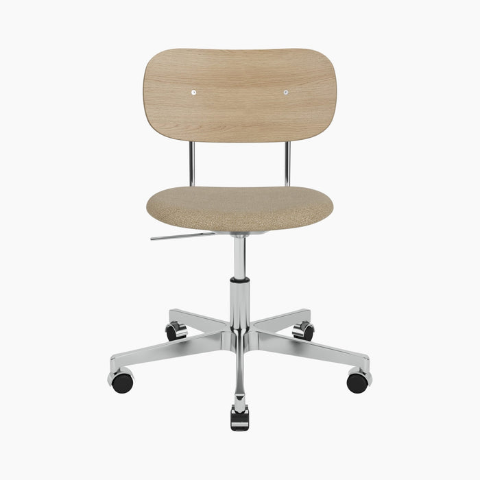Co Task Chair, Seat Upholstered, Aluminium base - Audo Bouclé 02