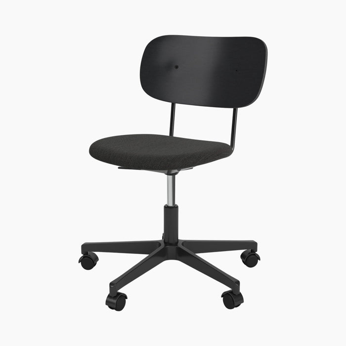 Co Task Chair, Seat Upholstered, Black base - Re-wool 0198