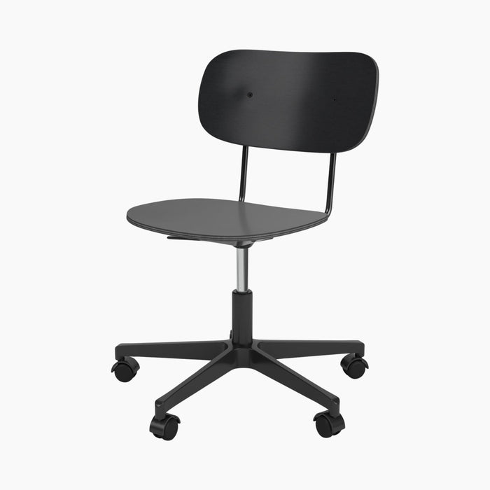 Co Task Chair, Veneer - Black aluminium
