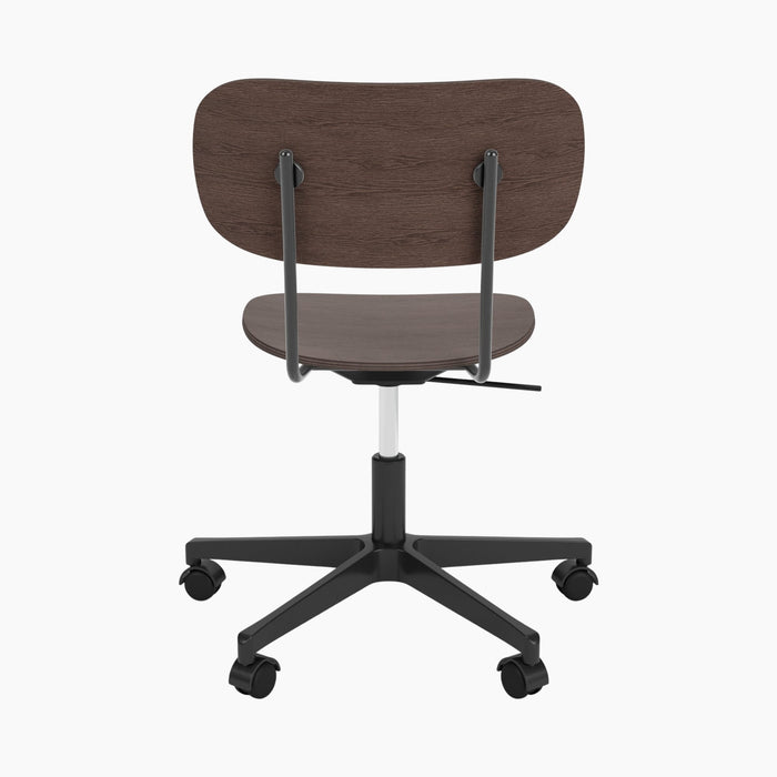 Co Task Chair, Veneer - Black aluminium