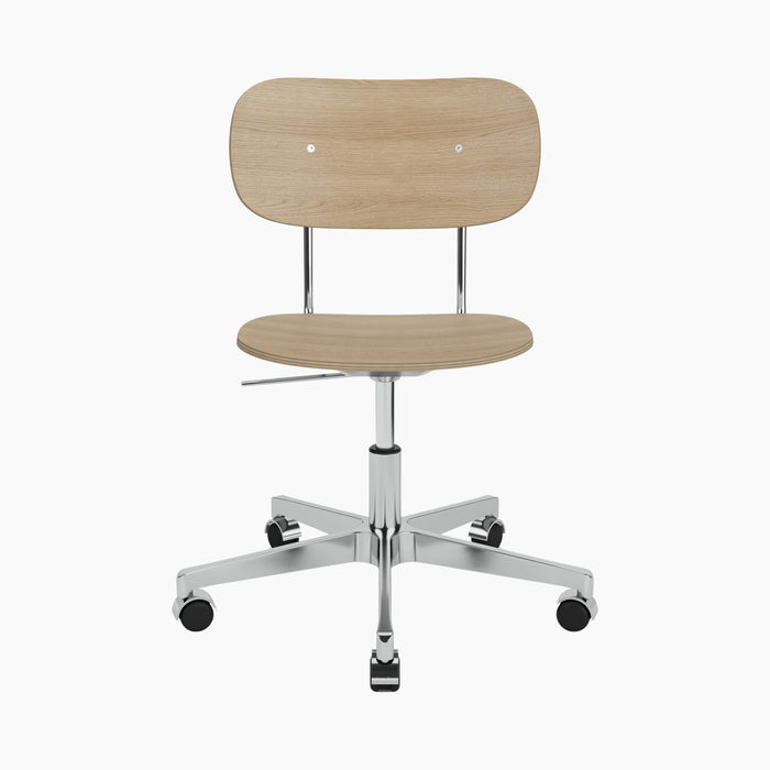Co Task Chair, Veneer - Polished aluminium