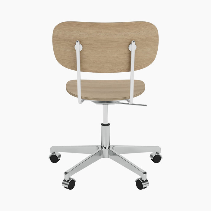 Co Task Chair, Veneer - Polished aluminium