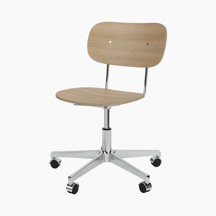 Co Task Chair, Veneer - Polished aluminium