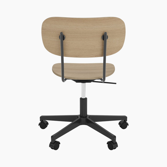 Co Task Chair, Veneer - Black aluminium