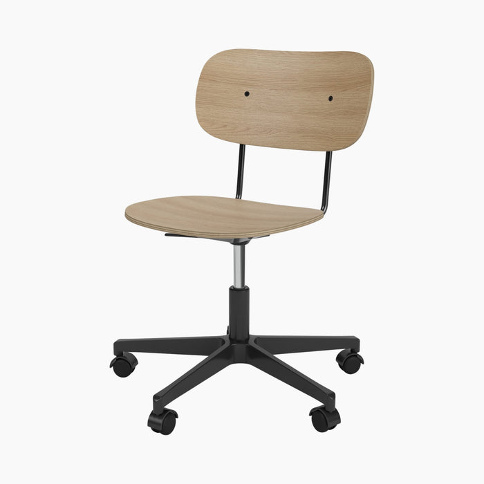 Co Task Chair, Veneer - Black aluminium